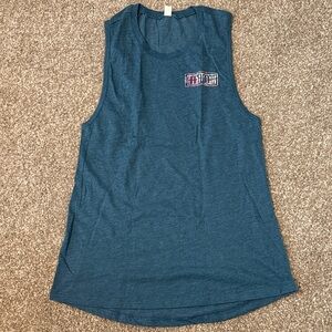 HAFA ADAI GUAM SEAL Blue Sleeveless Women's Top